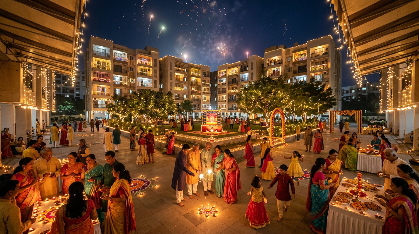 A group celebrating with fireworks outdoors